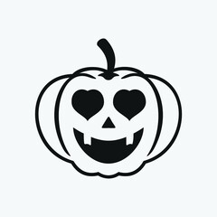 Pumpkin silhouette icon on a white background.
