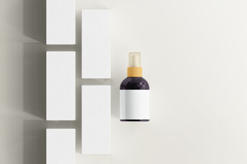 UV Ultra Violet Glass Cosmetic Bottle