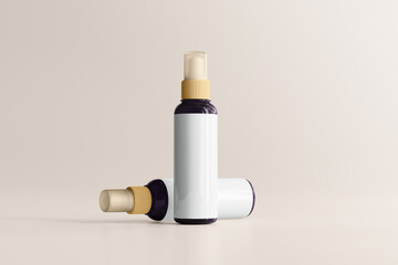 UV Ultra Violet Glass Cosmetic Bottle