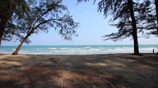 Sea wave foam on Karon beach Phuket Thailand. Exotic paradise of Thailand beach Asia. Peaceful ocean wave at beach. Perfect resort for relax. Ocean wave. Sea waves on beach. Sea beach
