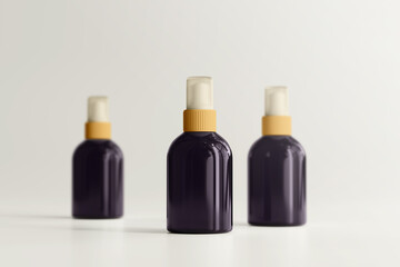 UV Ultra Violet Glass Cosmetic Bottle