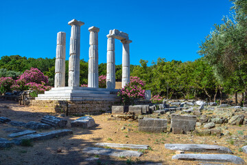 Temple of the Great Gods at Samothraki island in Greece