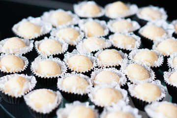 Sweets arranged at a 15th birthday party, high quality close up