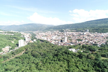 San Gil, Santander, vista aérea desde el sur-occidente 