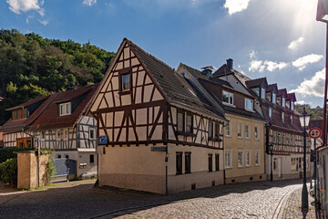Fachwerkh&auml;user in der Altstadt von Eppstein in Hessen, Deutschland