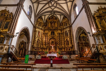 Fototapeta na wymiar Interior of Our Lady of the Candelaria church in Zafra. Badajoz. Spain. Europe.