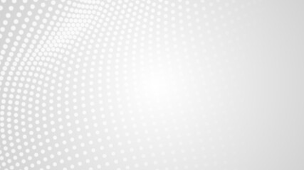 Naklejka premium Dot white gray wave light technology texture background. Abstract big data digital concept. 3d rendering.