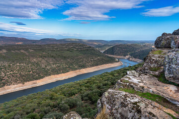 Fototapeta na wymiar Landscape view of Monfrague National Park. Caceres, Extremadura, Spain