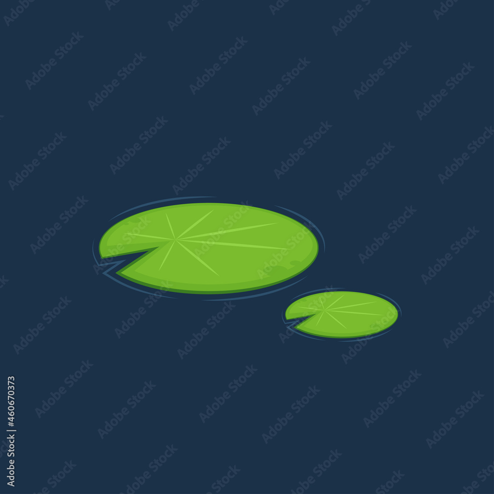 Wall mural Lily pad vector. Lily pad logo design.