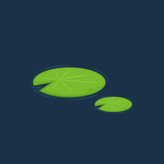 Lily pad vector. Lily pad logo design. © Supakorn