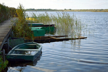 Stara zielona łódka.  © Klara