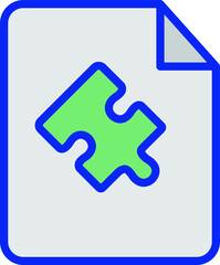 Puzzle File Isolated Vector icon which can easily modify or edit

