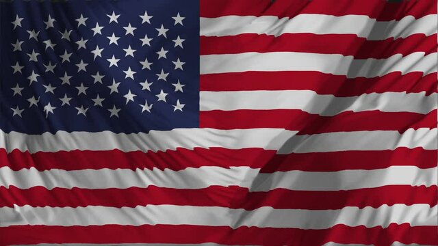 American Flag Waving Seamless Loop