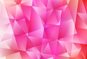 Fototapeta premium Light Pink vector abstract polygonal background.