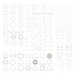 Obraz premium set of business circle retro vintage logo design vector template