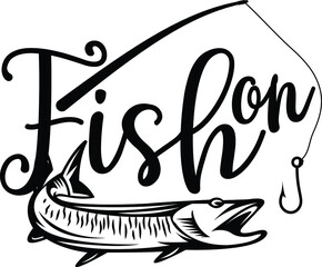 Fishing And Hunting SVG Cut File Design For Fishing, Hunting, Fisherman And Hunter