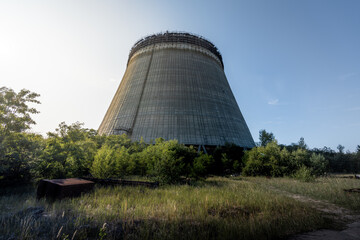 Unfinished Cooling Tower of Chernobyl Nuclear Power Plant - Chernobyl Exclusion Zone, Ukraine