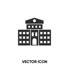 Goverment building vector icon. Modern, simple flat vector illustration for website or mobile app.Public building symbol, logo illustration. Pixel perfect vector graphics	