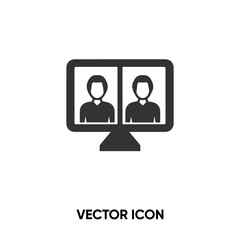 Video call vector icon. Modern, simple flat vector illustration for website or mobile app.Video chat symbol, logo illustration. Pixel perfect vector graphics	