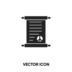 Peace treaty vector icon. Modern, simple flat vector illustration for website or mobile app.Diplomacy document symbol, logo illustration. Pixel perfect vector graphics	