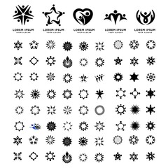 set of business people logo design vector template