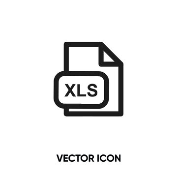 Xls file vector icon. Modern, simple flat vector illustration for website or mobile app.Document symbol, logo illustration. Pixel perfect vector graphics	