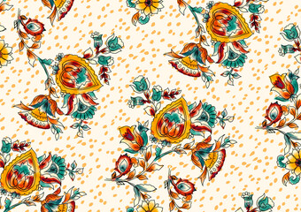 Fototapeta premium Seamless flower pattern, floral print.