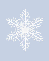 Winter isolated snowflake.  vector illustration