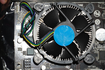 CPU fan on mother board image