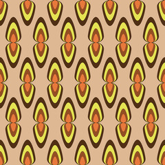 Vintage Retro ogiva style vector seamless pattern 