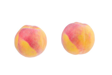 Peach isolated on white background.
