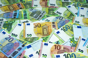 Euro banknotes