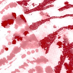 Animal Leopard Pattern. Brown Drawing. Red Animal