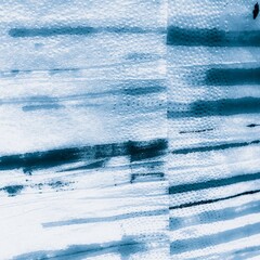 Strips Watercolor. Turquoise Lines Pattern Water