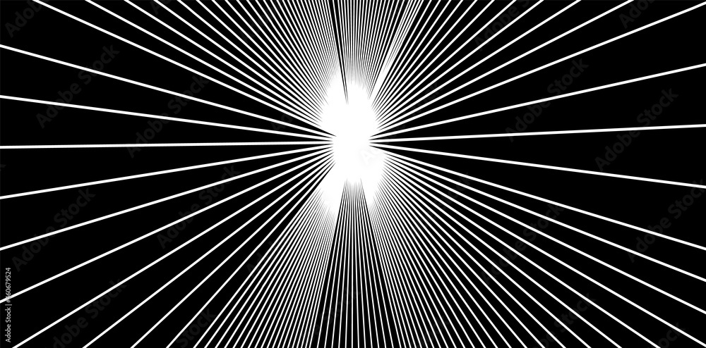Wall mural abstract black and white backdrop. minimal vector geometric background with lines
