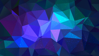 Trendy polygonal space background. Colorful geometric galaxy illustration
