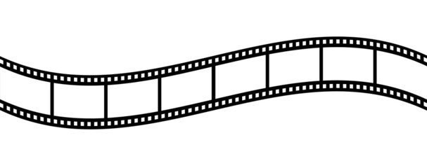 Fototapeta premium Video tape isolated on white background. Vintage cinematography vector illustration element