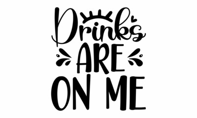 Drinks are on me, Oster and beer coaster. The beer festival celebrated in October in Germany, original brush typeface for words roller coaster on night starry sky background