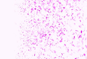 Light Purple, Pink vector abstract backdrop with leaves.