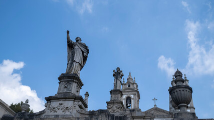 Fototapeta premium View of the stairways to Bom Jesus do Monte church near Braga, Portugal.