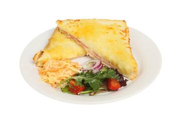 Croque monsieur and salad