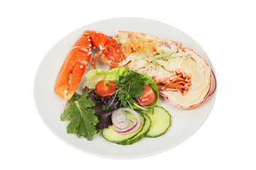 Lobster and salad