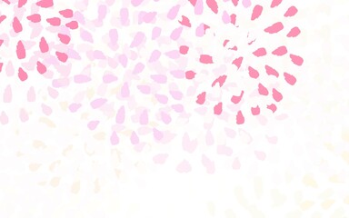 Light Pink, Yellow vector pattern with random forms.