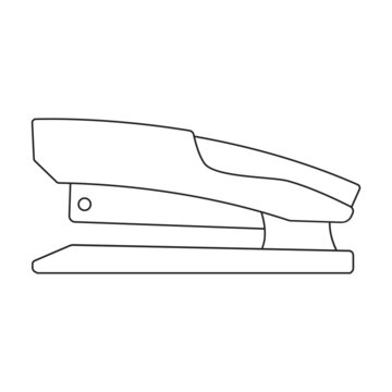 Stapler vector outline icon. Vector illustration staple of puncher on white background. Isolated outline illustration icon of stapler .