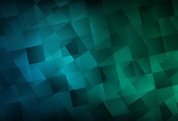Fototapeta premium Dark Blue, Green vector texture in rectangular style.