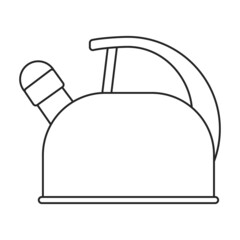 Kettle vector outline icon. Vector illustration teapot on white background. Isolated outline illustration icon of kettle .
