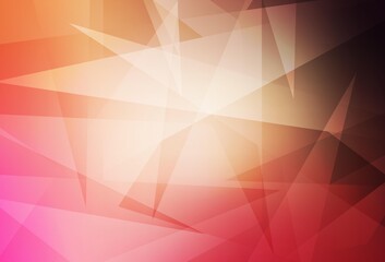 Obraz premium Light Red, Yellow vector backdrop with lines, triangles.