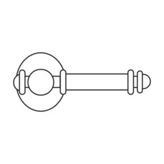 Door handle vector outline icon. Vector illustration doorknob on white background. Isolated outline illustration icon of door handle .