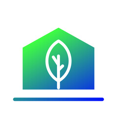 Green house icon
