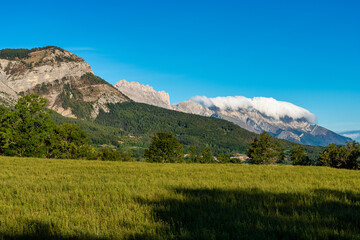 Landscape at Saint Baudille et Pipet, Trieves in Vercors, French Alps, France